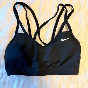 Nike Black Sports Bra with White Logo